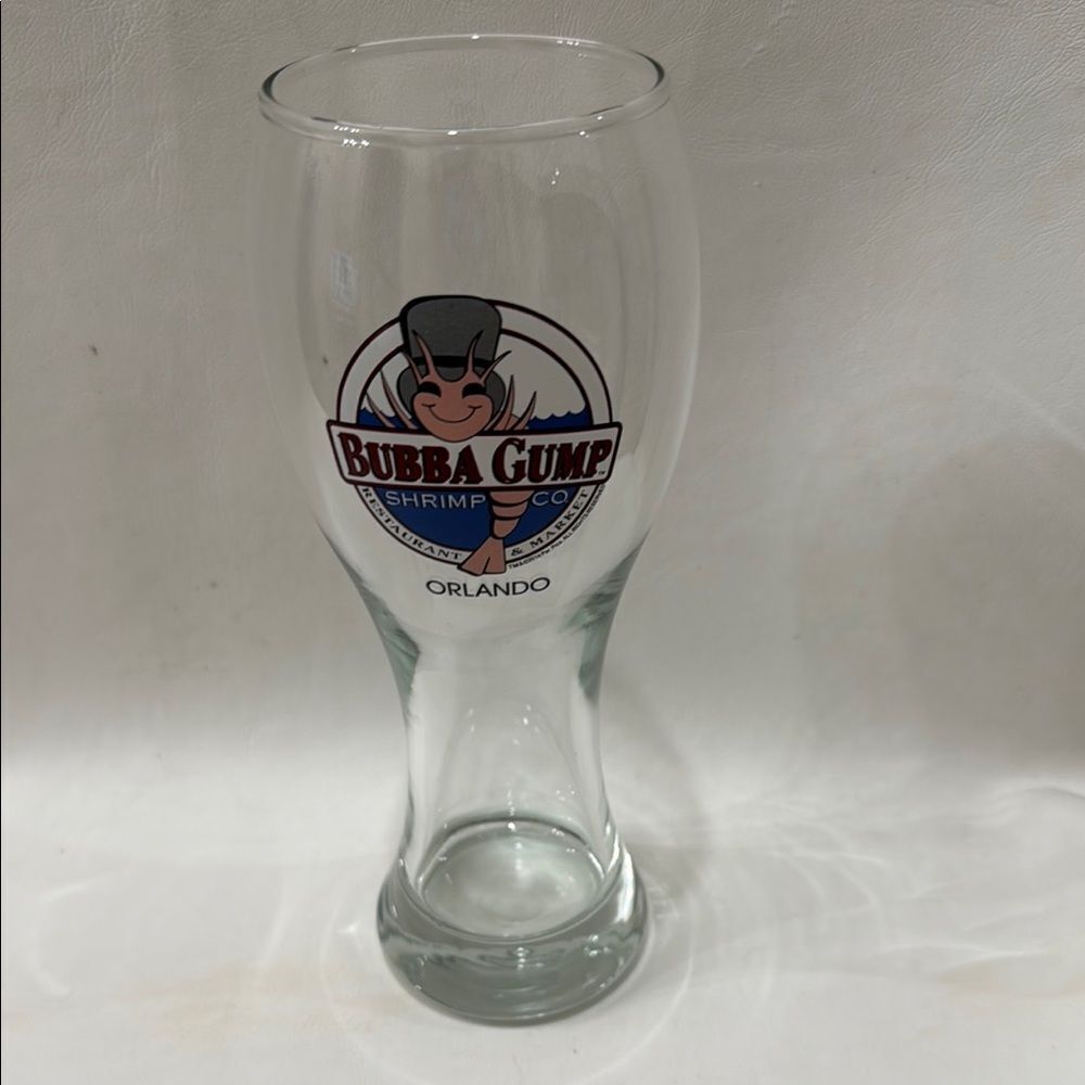 Bubba Gump Shrimp Co Restaurant  Market Orlando Blue Red 24 Oz Cocktail Glass